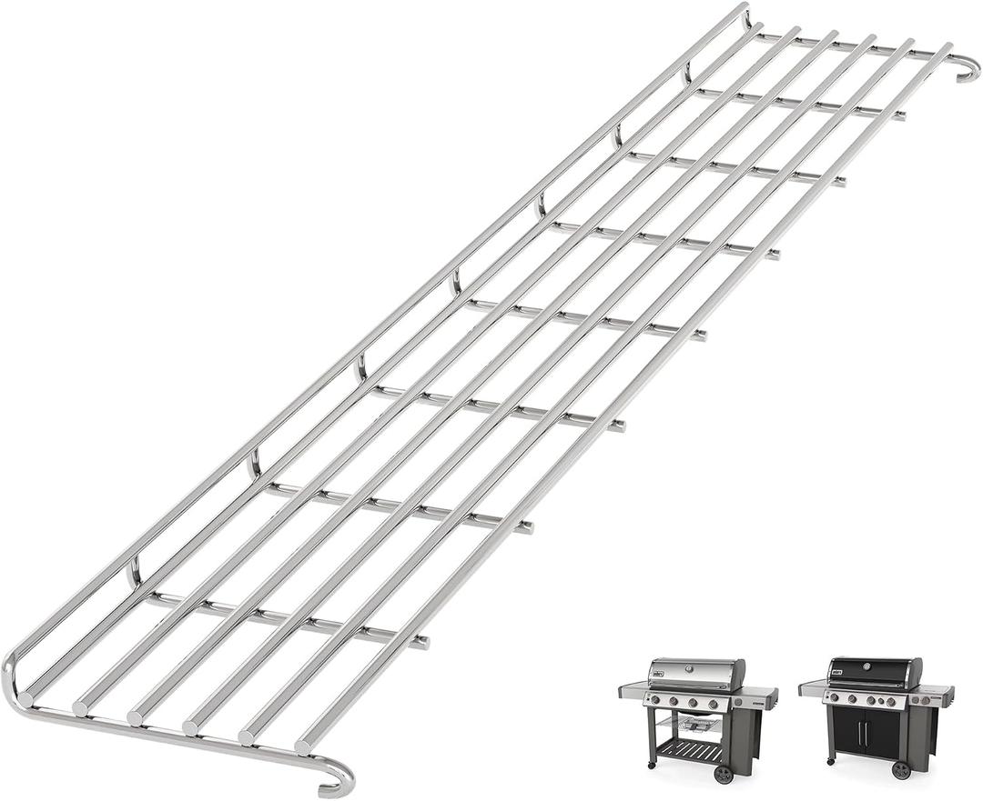66045 Stainless Steel Warming Rack for Weber Genesis ll E-410, ll S-410, II S-435, II SE-410Grills, Grill Parts for Weber Genesis ll 400 Series Gas Grill Grate, 304Stainless Steel