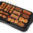20" Electric Griddle, Ceramic Non-Stick Baking Pan Attemperation Griddle, 1400W Family-Sized Electric Skillet Extra Large Surface and Adjustable Temperature, Slide-Out Drip Tray, Black
