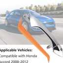 Front Left Chrome Exterior Door Handle Compatible with Honda Accord 2008-2012 Outer Driver Side with Keyhole, Cover and Removal Tool 72181-TA5-A11 72683-TA5-A11