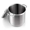Cooks Standard Professional 11 Quart Stainless Steel Stock Pot with Lid
Large Cooking Pasta, Soup, Spaghetti, Oven Safe, Dishwasher Safe, Cookware for Canning