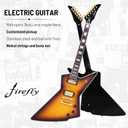 Firefly FFLX Solid Body Electric Guitar,Mahogany Guitar body,Stainless steel and ball end frets,rosewood fretboard(Vintage Sunburst Color)