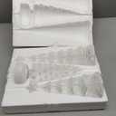 3 Pack Glass Christmas Trees Decor Lighted Christmas Tree Tabletop Glitter Centerpiece Decoration Glass Xmas Tree Figurines Holiday Ornament for Table Mantle Fireplace(Blue,Classic)