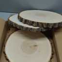 3 Pack 11 Inch Large Wood Slices for Centerpieces, Natural Unfinished Round Wood Ornaments for Crafts, Rustic Wooden Circles & Slabs for Wedding Centerpieces& Christmas Table Decor, DIY Painting Crafts