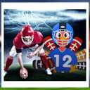 Chunful 4 ft Thanksgiving Football Turkey Cardboard Cutout Stand up Life Size Fall Autumn Harvest Thanksgiving Sport Theme Party Outdoor Decoration Backdrop Photo Props Turkey Standup for Party Supply