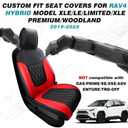 RAV4 Seat Covers - Custom Fit Seat Covers for Toyota RAV4 2019-2025 Hybrid XLE LE Limited XLE Premium (Not for XSE/SE Hybrid) - Leather RAV 4 Seat Cover Full Set Waterproof - Black and Red