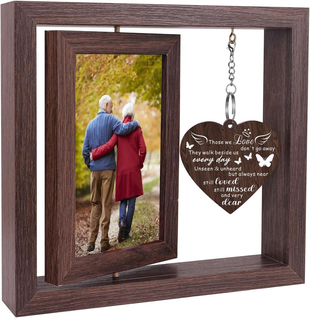 Memorial Sympathy Gifts for Loss of Loved One, Memorial Gift for Loss of Mom Dad Picture Frame, Bereavement Remembrance Condolence Funeral Sentimental In Memory of Loved One Gifts, Display Two 4x6 Photos