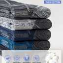 Men's Cotton Crew Work Socks, 5 Pairs Cushioned Boot Moisture Athletic Socks for Hiking Sports Running (Multicolor)