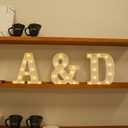 Foaky Light Up Letters,Marquee Letters,Engagement Party Decorations Letter Lights Sign for Night Light Wedding Birthday Party Christmas Lamp Home Bar Decoration (A)