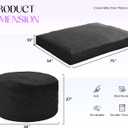 Hobestluk Giant Bean Bag Chair Bed for Adults, Large Bean Bags with High-Density Foam Filling, Convertible Big Sofa Bed Couch for Living Room, Bedroom, Playroom (Black, Full)