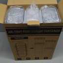 PRAKI Airtight Food Storage Containers Set with Lids - 24 PCS, BPA Free Kitchen and Pantry Organization, Plastic Leak-proof Canisters for Cereal Flour & Sugar - Labels & Marker (Black)