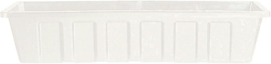 Novelty Poly-Pro Plastic Flower Box Planter, White, 30-Inch