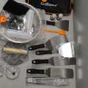 27pcs Griddle Accessories Kit for Blackstone, Professional Hibachi Flat Top Grill Tools, Enlarged Spatula Gift Set with Basting CoverBurger Press Patty Maker for Outdoor BBQ Teppanyaki