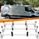 MELIPRON Cargo Van Roof Ladder Rack Fit for 2015-2025 Ford Transit 150 250 350, Low/Mid/High Roof, HeavyDuty 800 lbs Capacity Steel Ladder Rack for Van, NoDrill Ladder Rack with White Powder Coat