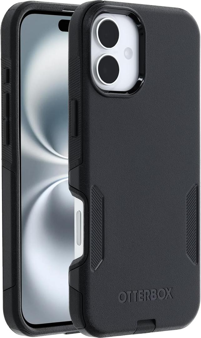 OtterBox iPhone 16 Phone Case Commuter Series - Slim, Rugged, Dual-Layer Protection, MagSafe Compatible, Shock-Absorbing, Drop Resistant - Non-Retail Packaging - Black