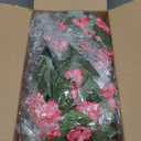 2Pcs 20" Artificial Boxwood Topiary Ball with Flowers Plants with Ground Spikes for Outdoor UV Resistant Realistic Fake Bushes Plants for Garden Yard Front Porch Patio Decor (Begonia Orange)