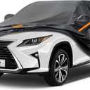 Kayme 7 Layers SUV Car Cover Custom Fit for Lexus RX350 RX 350/RX300/330/350L (2003-2025) Waterproof All Weather for Automobiles, Outdoor Full Cover Rain Sun UV Protection. (PE-Black)