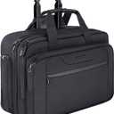 KROSER Rolling Laptop Bag Premium Wheeled Briefcase Fits Up to 17.3 Inch Laptop Overnight Roller Case Computer Bag with RFID Pockets for Travel/Business/Men/Women-Black