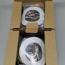 EMANER Outdoor Motion Sensor Floodlights, Dusk to Dawn Auto On at Night When Motion Detected, Security Light 4500lm 120V, 5000K 3-Head Frosted Lens, Motion Light for Driveway Patio (2-Pack) (Black)