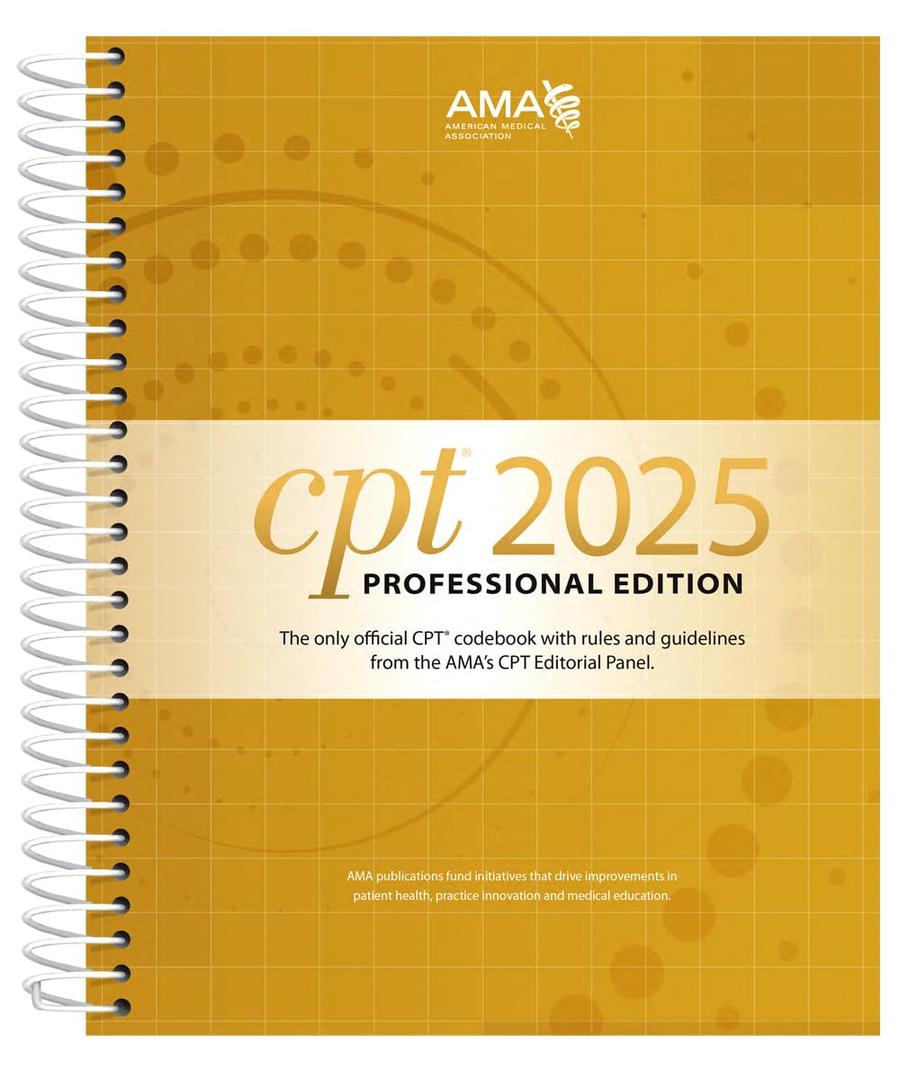 2025 CPT Professional
by American Medical Association (Author)
