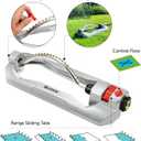 Eden 96215 Metal 2-Way Oscillating Sprinkler for Lawn and Garden w/Quick Connect Starter Set
