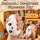 Giant Dumpling Squishy, Slow Rebound Cute Dumpling Toy, Realistic Anxiety Relief Fidget Toy for Adults Anxiety & Stress Relief, Sensory Toys for Office School Home (White)