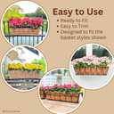 LaLaGreen 16" (2 Pack, Rectangular) Trough Coco Liners for Planter – Medium Coconut Coir Replacement for Window Box, Wall Mount Flower Pot, Outdoor Use– Also Available in 24/30’’ and Different Shapes
