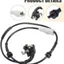 Downhill 1 PC ABS Wheel Speed Sensor, Durable Rear Left and Right Anti-Lock Sensor, Compatible with Peugeot 307 308 408 Accessories, Replacement#4545L0 454508 9665386880 (Black)