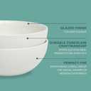 Gibson Home Extra Large Serving Bowls Set of 2-100 oz 10-Inch White Porcelain Salad Bowl Set, Stackable Ceramic Kitchen Bowls, Dishwasher & Microwave Safe
