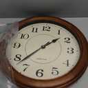 Kesin Wall Clock Wood 14 Inch Silent Wall Clocks Large Decorative Battery Operated Non Ticking Analog Retro Clock for Living Room, Kitchen, Bedroom (Brown)