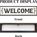 Welcome Wood Sign, Farmhouse Front Door Porch Decor, Welcome Decoration for Home Cafe Shop Indoor Outdoor, New House Decors, Farmhouse Wooden Block Signs 17.8x4x1.2 inches 18