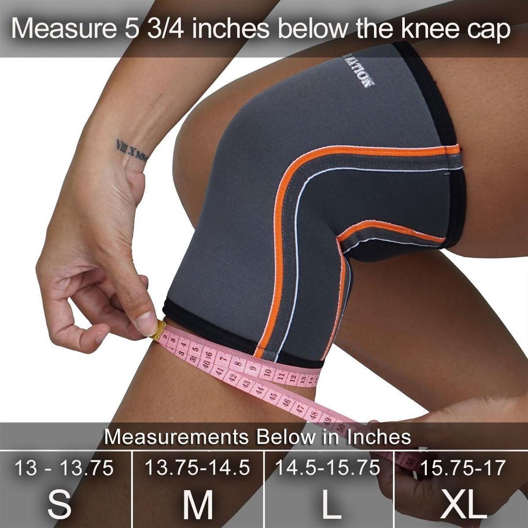 2 Knee Sleeves X-Large Black 5mm