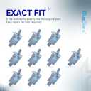 [10 PACK] BlueStars 920158 Freezer Shelf Clips  Stainless Steel Support for Refrigerators, Replacement Freezer Cooler Shelf Support, Exact Fit Replacement Shelf Square Buckles Clips