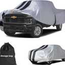 Silverado 2500 Truck Cover Custom Fit 2020-2026 Crew Cab Short Bed(6.9') with Door Zipper, 10 Layers Outdoor Heavy Pickup Truck Cover Waterproof All Weather, Wind Dust Sun Protector.