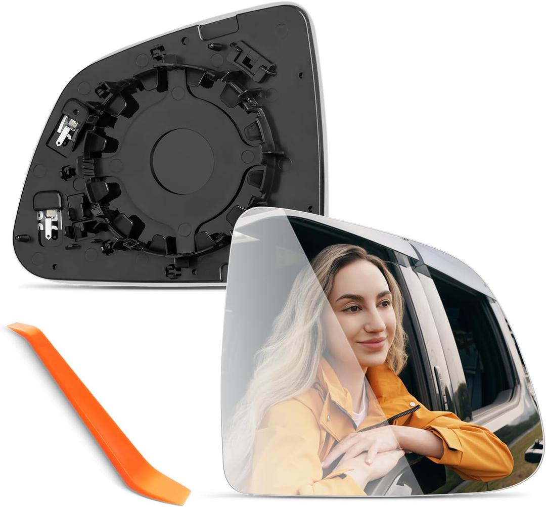 Compatible with Tesla Model Y Passenger Side Mirror 2019 2020 2021 2022 2023 2024-Right Side View Convex Mirror Replacement Glass with Power Heated and Backing Plate