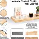 AZSKY Live Edge Floating Shelves for Wall, 36 Inch Floating Shelf, Farmhouse Decor Thick Unique Wood Shelf for Storage Living Room Bedroom Kitchen-Wall Shelf Set of 1 Natural Pine