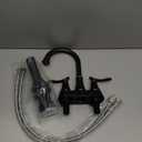 KINGO HOME Modern 2 Handle Oil Rubbed Bronze Bathroom Faucet, Bronze Bathroom Faucets RV Rubbed Bronze Bath Vanity Faucet for Sink 3 Hole with Water Supply Lines and Pop Up Drain