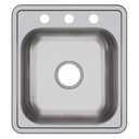 Dayton® Stainless Steel 17" x 19" x 6-1/8" Single Bowl Drop-in Bar Sink