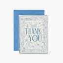 RIFLE PAPER CO. Delft Thank You Cards, Keepsake Boxed Set of 8 with Adriatic Blue Envelopes, Full-Color Illustration, Blank Interior, 4.25" L x 5.5" W