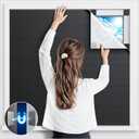 Magnetic Blackout Window Cover, 75" x 58" Portable Blackout Curtains for Bedroom, No Drill Windows Shades & Black Out Blinds, Temporary Black Out Shades for Window Film Nursery Travel RV - Blacks