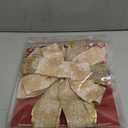 Christmas Tree Topper Bow, 44X12 Inch Artificial Xmas Tree Flower Topper Decor, for Family, Wedding, Birthday Party, Indoor Outdoor Thanksgiving Christmas Decoration - Gold/Snowflake.