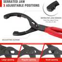 WORKPRO 12" Adjustable Oil Filter Pliers, Wrench Adjustable Oil Filter Removal Tool, Ideal For Engine Filters, Conduit, & Fittings, W114083A