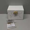 Enthralite Jewelry Box with Lock for Girls: Jewelry Organizer for Dresser - 3-Drawer Earrings Storage Girls Women Gift (White)