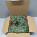 Christmas Garland 9 ft Real Touch Cedar Garland with Red Berry, Bendable Faux Pine Realistic Greenery Garland for Table, Stairs, Porch, Mantle, Fireplace Indoor Outdoor Christmas Decorations(2Packs)