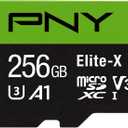 PNY 256GB Elite-X Class 10 U3 V30 microSDXC Flash Memory Card - 100MB/s, Class 10, U3, V30, A1, 4K UHD, Full HD, UHS-I, Micro SD