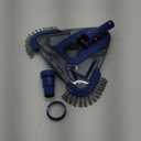 Poolvio Triangular Pool Vacuum Head with Side Brush, Swivel Hose Connection, EZ Clip Handle - Connect 1-1/4", 1-1/2" Hose for Inground and Above Ground Swmming Pools