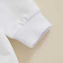 YINGISFITM Thanksgiving Halloween Baby Girl Boy Outfit Turkey Sweatshirt Bubble Romper Sweater Shirt Onesie Fall Clothes (White)