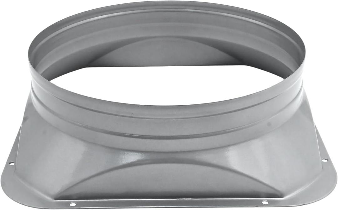 10 Inch Duct Connector Flange,Metal Square Pipe Connector to Round Interface Air Duct Metal Straight Pipe Flange for Ventilation,Cooling, Heating and Air Conditioning Systems