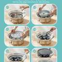 Baffect BBQ Charcoal Grill, 13.7 inch Non-stick Stainless Steel Korean Barbecue Grill, Portable Charcoal Stove for Outdoors Camping Picnic and Indoor Party Cooking