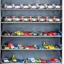 Display Case Compatible with Toy Cars, Matchbox Cars, Monster Trucks, Dustproof Hanging Display Case for Toy Cars, Matchbox Cars, Monster Trucks (Rectangular-Black)