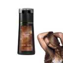 Hair Dye Shampoo, Natural Hair Color Shampoo for Gray and White Coverage, Suitable for Women & Men 200ml (Dark brown)
